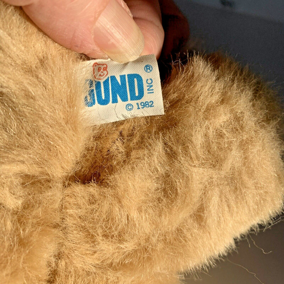 Vintage Gund Rabbit Plush Bunny Rattle 1982 Light Brown 6 Inches Stuffed Animal - Picture 2 of 7